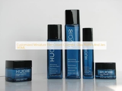 Özel Miniatür Kırmızı Krem Kozmetik Cam Şişeler Ve Kavanozlar 145ML