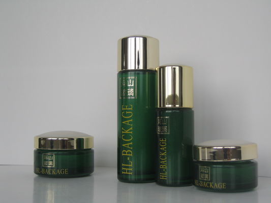 Özelleştirilmiş Buzlu Flint Krem Kozmetik Cam Şişeler ve Kavanozlar 100ML 40ML