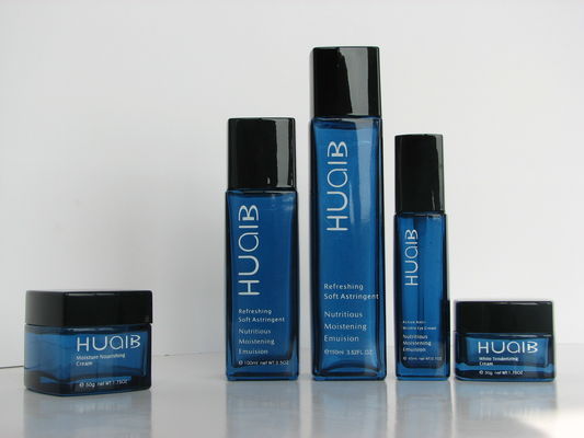 Özel Miniatür Kırmızı Krem Kozmetik Cam Şişeler Ve Kavanozlar 145ML